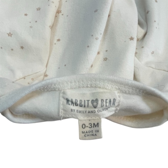 Rabbit & Bear 0-3M Baby Outfit - Long Sleeve Top and Footed Pants - Picture 4 of 9